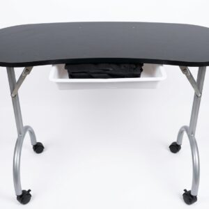 Mesa de Manicura Plegable y Portátil con Cajón Extraíble