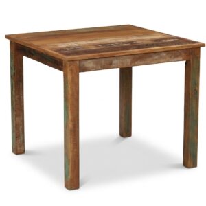 Mesa Cuadrada de Madera Reciclada Tipo Rústico / Industrial